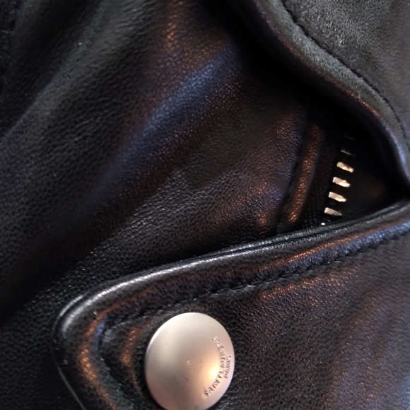 Saint Laurent Leather Biker Jacket Size 38 - Picture 3 of 12